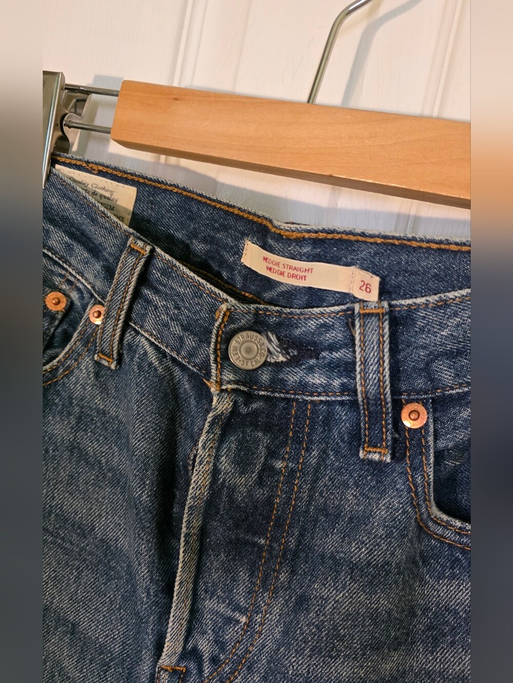 LEVIS Wedgie Straight Ankle Women's Jeans 26W 28L